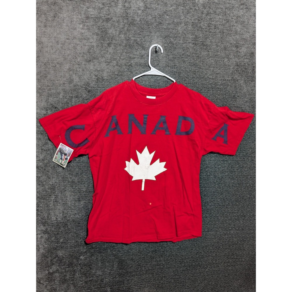 Vintage GGS Canada Maple Leaf T-Shirt Mens XL Red Short Sleeve Cotton Graphic T